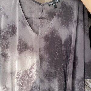 Eileen Fisher Women's Black and Gray Blouse